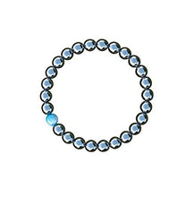 Load image into Gallery viewer, Believe London Hematite Magnetic Therapy Bracelet with Jewelry Bag &amp; Meaning Card | Strong Elastic | Precious Natural Stones Healing
