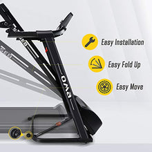 Load image into Gallery viewer, OMA Home Treadmills, Max 2.25 HP Folding Incline Treadmills for Running and Walking Exercise with LED Display of Tracking Heart Rate, Calories - Black
