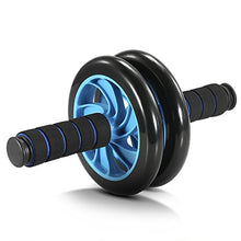 Load image into Gallery viewer, TOMSHOO 5-in-1 AB Wheel Roller Kit AB Roller Pro with Push-UP Bar, Hand Griper, Jump Rope and Knee Pad - Portable Equipment for Home Exercise, Workout (Upgraded Version)
