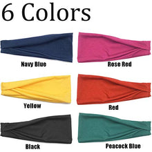 Load image into Gallery viewer, Headbands For Women, 6 PCS Cotton Headbands Yoga Sports Headbands Elastic Non Slip Sweat Bands Workout Headband
