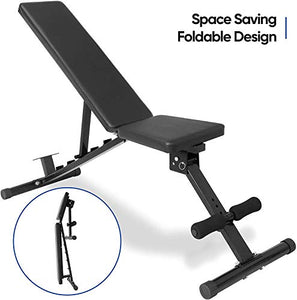 ZENY Adjustable Weight Bench Utility Bench Full Body Workout Foldable Exercise Flat Bench Incline Decline Dumbbell Benches Strength Training Equipment