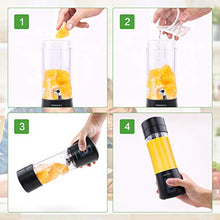 Load image into Gallery viewer, Portable Blender, Personal Size Blender Shakes and Smoothies Mini Jucier Cup USB Rechargeable Battery Strong Power Ice Blender Mixer Home Office Sports Travel Outdoors
