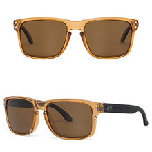 Load image into Gallery viewer, Bnus italy made classic sunglasses corning real glass lens w. polarized option (Crystal Brown / B15 Polarized, Polarized Size:56mm(M))
