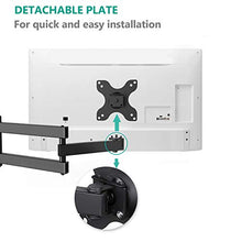 Load image into Gallery viewer, WALI TV Wall Mount Articulating LCD Monitor Full Motion 14" Extension Arm Tilt Swivel for Most 13" 15" 17" 19" 20" 22" 23" 24" 26" 27" 30" LED TV Flat Panel Screen with VESA 100x100,75x75 1330LM
