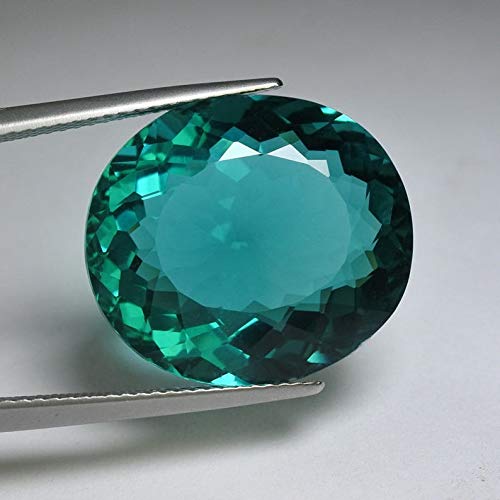 19x16 mm. Big Size Oval Portuguese Cut Paraiba Green Tourmaline Loose Gem