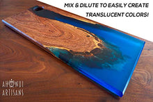 Load image into Gallery viewer, Deep Pour Epoxy Resin Kit Crystal Clear Liquid Glass, Super Colors Pigment KIT 2-4 inch 3 GL Resin Kit - Self Leveling, Clear Resin Epoxy, Epoxy Resin Table DIY, Deep Resin Molds, River Table, 2:1
