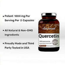 Load image into Gallery viewer, NatureBell Quercetin 1000mg Per Serving, 240 Capsules (4 Months Supply), Super Immune Vitamins and Quercetin Vitamins, Supports Cardiovascular Health, Immune System and Bioflavonoids
