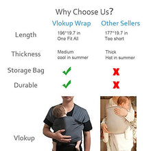 Load image into Gallery viewer, Vlokup Baby Wrap Sling Carrier for Newborn, Infant, Toddler, Kid | Breathable Lightweight Stretch Mesh Water Sling | Nice for Summer, Pool, Beach, Swimming | Perfect Shower Gift LightGray
