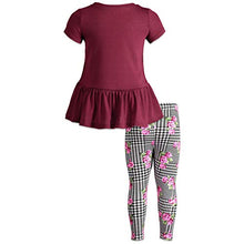 Load image into Gallery viewer, Disney Minnie Mouse Toddler Girls Ruffle Tunic Shirt &amp; Legging Set (Red, 2T)
