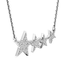 Load image into Gallery viewer, Dazzlingrock Collection 0.35 Carat (ctw) 10K Round Diamond Ladies Shooting Star Pendant (Silver Chain Included) 1/3 CT, White Gold
