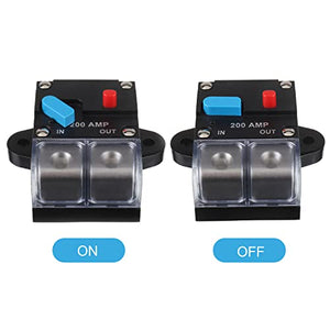 EPLZON 200A Circuit Breaker Resettable Circuit Breaker 200 amp Self Recovery Circuit Breaker Manual Reset Button for Car Audio and Amps Protection