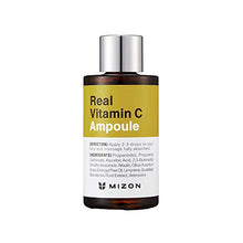 Load image into Gallery viewer, Mizon Real Vitamin C Ampoule, Pure Vitamin C 19% No Water Added, Only 10 Ingredients Formula for tone correction treatment, Nutrition and Face Moisturizer
