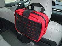 Load image into Gallery viewer, Lightning X Products Large IFAK Trauma Bag for Car Head Rest - MOLLE Compatible + Laser Cut + Detachable Pouch - RED
