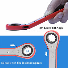 Load image into Gallery viewer, GOSWIFT Offset Ratcheting Wrench Set 5 Pieces Color Reversible Universal Double Ring Spanners Professional Heat Treated Alloy Steel SAE
