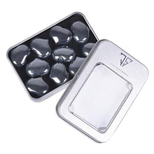 Load image into Gallery viewer, Justinstones Natural Hematite Gemstone Healing Crystal 1 inch Mini Puffy Heart Pocket Stone Iron Gift Box (Pack of 10)
