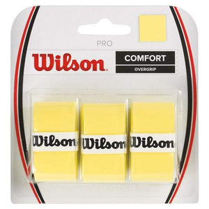 Wilson Tennis Racquet Pro Over Grip, White, Pack of 3