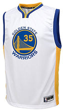 Load image into Gallery viewer, Kevin Durant Golden State Warriors #35 White Youth Home Replica Jersey Small 8
