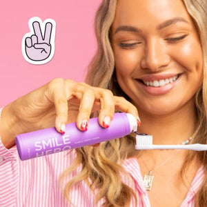 Smile Hero Purple Toner Teeth Whitener, Effortless at Home Teeth Whitener, Tooth Stain Remover, Purple Toothpaste, Safe & Zero Sensitivity Brightening