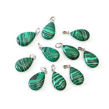 Load image into Gallery viewer, 16pcs Lab Malachite Gemstone Pendant Healing Crystals Chakra Stones Rock Crystal Quartz for Jewelry Making G2P11-8
