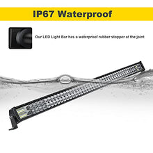 Load image into Gallery viewer, FEELON 5D 52'' inch LED Light Bar + 4'' White/Amber Yellow LED Pods Strobe Fog Light Spot Flood Offroad with Upper Windshield Mounting Brackets and Switch Wiring Harness Fit 1987-1995 Wrangler YJ
