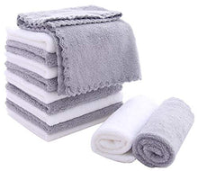 Load image into Gallery viewer, 12 Pack Baby Washcloths - Extra Absorbent and Soft Wash Clothes for Newborns, Infants and Toddlers - Suitable for Baby Skin and New Born - Microfiber Coral Fleece 12x12 Inches
