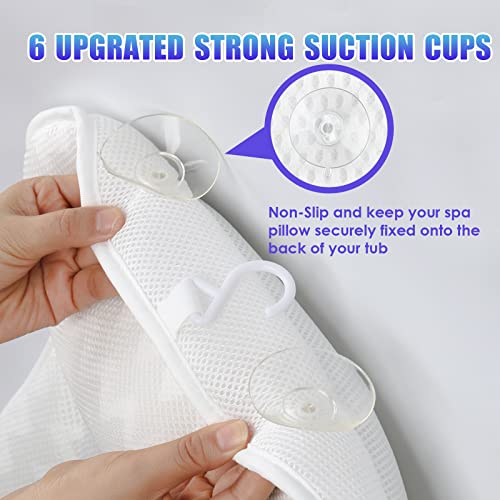 Load image into Gallery viewer, Besititli Bath Pillow Bathtub Pillow with 6 Suction Cups, 16.5x16 Inch, Ergonomic Bath Pillows for Tub Neck and Back Support, 4D Air Mesh Breathable Non-Slip Bath Accessories for Spa, Jacuzzi