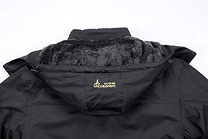 MOERDENG Women's Waterproof Ski Jacket Warm Winter Snow Coat Mountain Windbreaker Hooded Raincoat