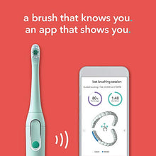 Load image into Gallery viewer, hum by Colgate Smart Battery Toothbrush Kit, Sonic Toothbrush Handle with 2 Refill Heads and Travel Case, Teal, Amazon exclusive
