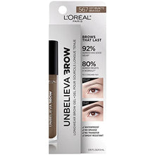 Load image into Gallery viewer, L&#39;Oreal Paris Unbelieva-Brow Longwear Waterproof Tinted Brow Gel, No Smudge, No Transfer, Sweat-Resistant, Soft Brunette, 0.15 fl oz
