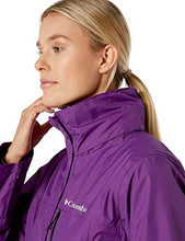 Load image into Gallery viewer, Columbia Women&#39;s Pouration Waterproof Rain Jacket, Wild Iris, Large
