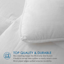 Load image into Gallery viewer, Dafinner 100% Cotton Down Alternative Comforter Queen - Ultra-Soft Breathable Cotton, Luxury 650FP Plush Cloud Fluffy Recycled Microfiber Quilted All Season Duvet Insert, White
