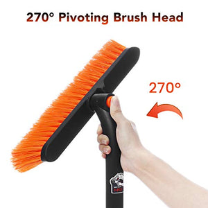 MATCC Car Snow Brush Removal Extendable with Ice Scraper and Foam Grip Detachable Snow Mover for Car Auto SUV Truck Windshield Windows