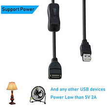 Load image into Gallery viewer, RIITOP USB Extension Cable with ON/Off Switch USB Male to Female Cable Support (Data and Power) for USB Headset, LED Strips(2-Pack)
