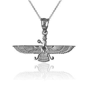 LA BLINGZ Sterling Silver Farvahar Womens Pendant Necklace (20)