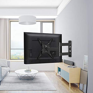MOUNTUP TV Wall Mount, Full Motion Tilting TV Mount Bracket for Most 26-55 Inch Flat Curved TVs with Articulating Arms, Wall Mount TV Bracket with Max VESA 400X400mm and 88lbs, Fits Single Stud MU0014