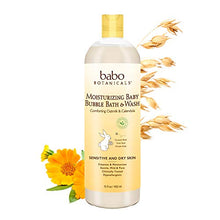 Load image into Gallery viewer, Babo Botanicals Moisturizing Baby 2-in-1 Bubble Bath &amp; Wash with Natural Oatmilk and Organic Calendula, Oatmilk &amp; Calendula 15 Fl Oz Oatmilk Calendula
