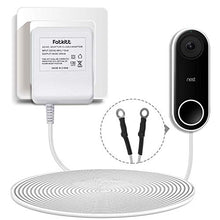 Load image into Gallery viewer, FATKITT 18V Doorbell Transformer, Power Supply Adapter Compatible with Nest Hello Video Doorbell, Arlo and Eufy Doorbell, 18 Volt VAC 500 mA Transformer with 13 ft Cable (White)
