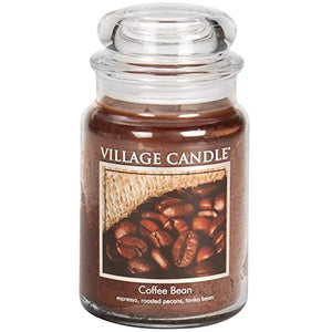 Village Candle Coffee Bean 26 oz Glass Jar Scented Candle, Large