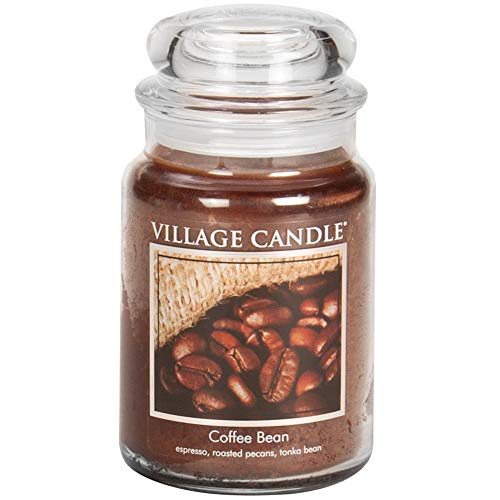 Village Candle Coffee Bean 26 oz Glass Jar Scented Candle, Large