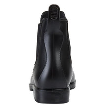 Load image into Gallery viewer, Women's Short Rain Boots Waterproof Black Elastic Slip On Ankle Booties, 7.5, Black
