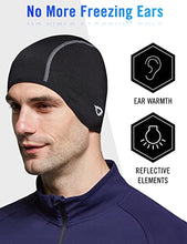 Load image into Gallery viewer, BALEAF Thermal Skull Cap for Men Women Winter Hats Helmet Liner Cold Weather Running Gear Ski with Ear Cover Black Black
