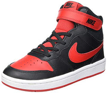 Load image into Gallery viewer, Nike Court Borough MID Basketball Shoe - Kids' Black/University Red-White 3
