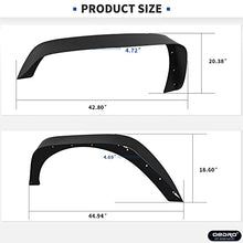 Load image into Gallery viewer, OEDRO Flat Front &amp; Rear Fender Flares Compatible with 2007-2018 Jeep Wrangler JK &amp; JKU Unlimited, 4 PCS Off-Road Steel Liner Set
