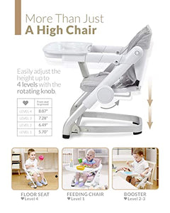 Unilove Feed Me 3 in 1 Dining Booster Seat. Shadow Gray