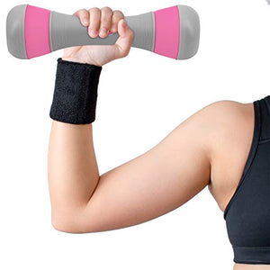 Vivitory Adjustable Dumbbells Set for Women, 4.4lb /6.6lb /8.8lb Weight Options, Dumbbells Weight Pair(Set of 2), Non-Slip Neoprene Hand, All-Purpose, Exercise Dumbbells for Home, Office, Gym (Pink)