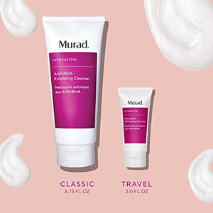 Murad AHA/BHA Exfoliating Cleanser,Triple Action Exfoliating Facial Cleanser with Salicylic, Lactic and Glycolic Acid - Skin Smoothing Polish, 6.75 Fl Oz