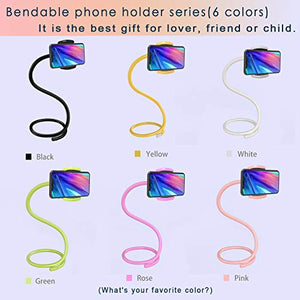 Universal Mobile Phone Stand, Lazy Bracket, Cell Phone Holder,Phone Holder for Bed, DIY Free Rotating Mounts with Multiple Function, Neck Phone Holder Gooseneck Cell Phone Holders Can Remote Selfie