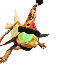 Load image into Gallery viewer, CheeseandU Halloween Bearded Dragon Lizard Leash Harness Hat Set - Bearded Dragon Clothe Halloween Pumpkin Hat + 1 Pack Bat Harness Leash for Bearded Dragon Lizard Reptile Small Pets
