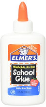 Load image into Gallery viewer, Elmer&#39;s Washable No Run School Glue, 4 Ounces, White and Dries Clear
