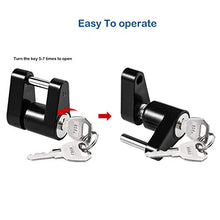 Load image into Gallery viewer, CZC AUTO Black Trailer Hitch Coupler Lock, Dia 1/4 Inch, 3/4 Inch Span for Tow Boat RV Truck Car's Coupler (1 Pack, Black)
